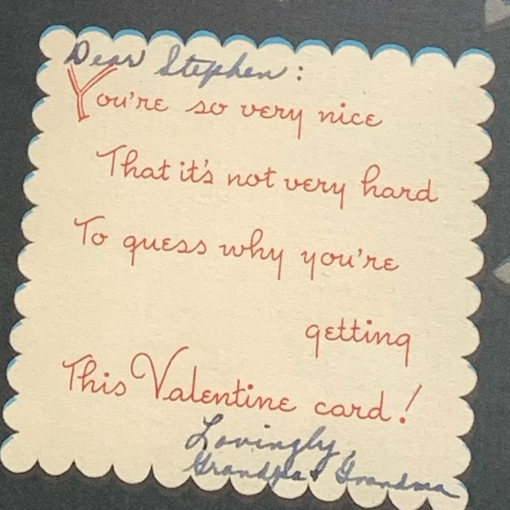 Vintage 1940’s Era Zebra Valentine Card by American Greeting Card Baby Card
